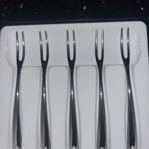 Mikimoto Silver Appetizer Fork Set